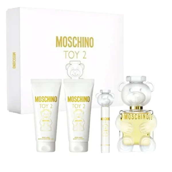 MOSCHINO TOY 2 Set 4 Pz Eua De Parfum100 ML-Shower gel-Body Lotion-Travel Spray 10 Ml Para Mujer